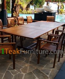 Teak Oiled Dining Table Sets 1