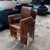 Teak Oiled Stacking Chair