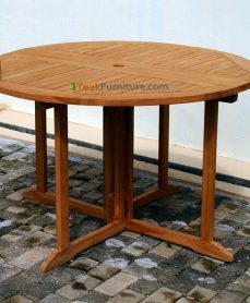Teak Round Butterfly Table 120