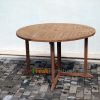 Teak Round Butterfly Table 100